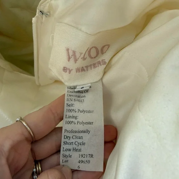 W Too by Watters Marlina Wedding Mini dress size 6 - Picture 5 of 9